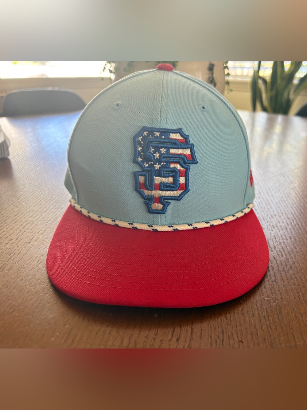 San Francisco Giants New Era Light Blue/Red Fourth of July 59FIFTY Fitted Hat